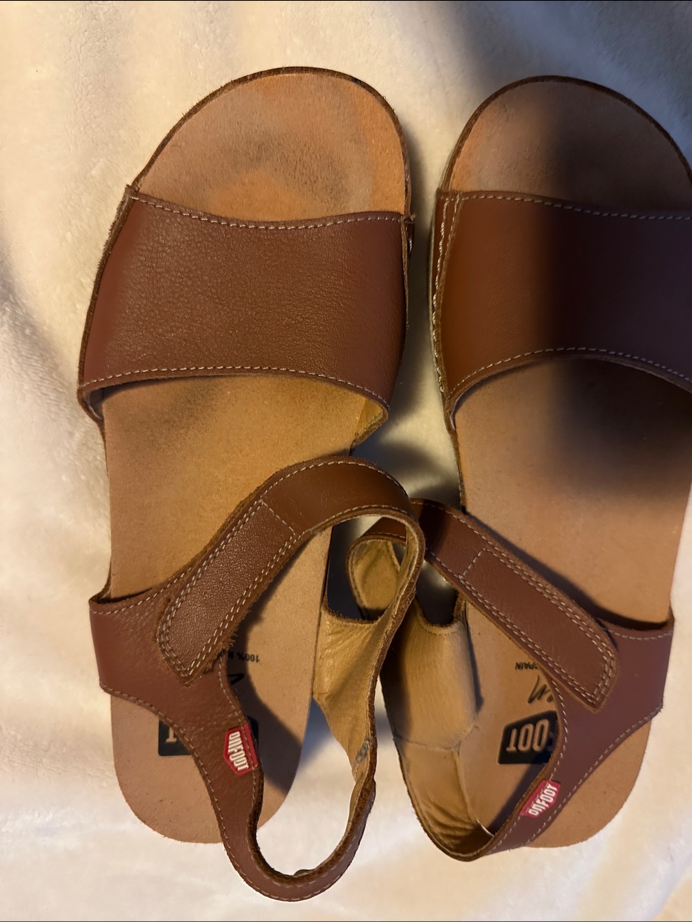 Women's Brown Adjustable Wedge Sandals with Back Strap